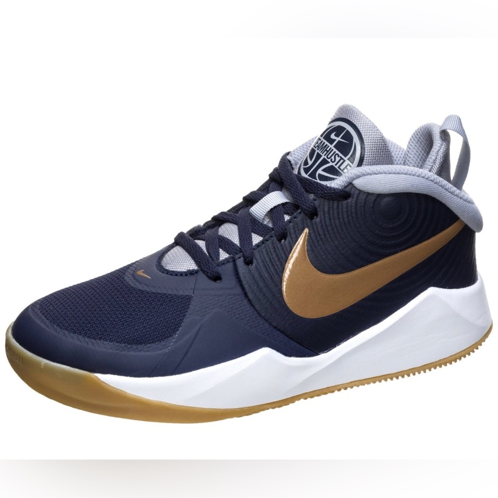 Nike Kids' Navy and Gold Sneakers